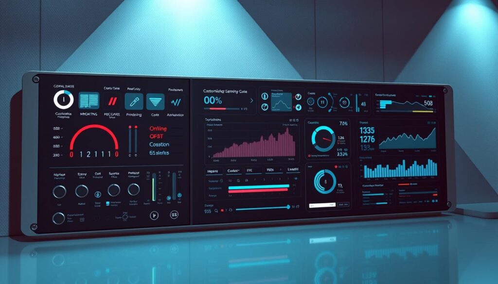 feature-rich control panel interface